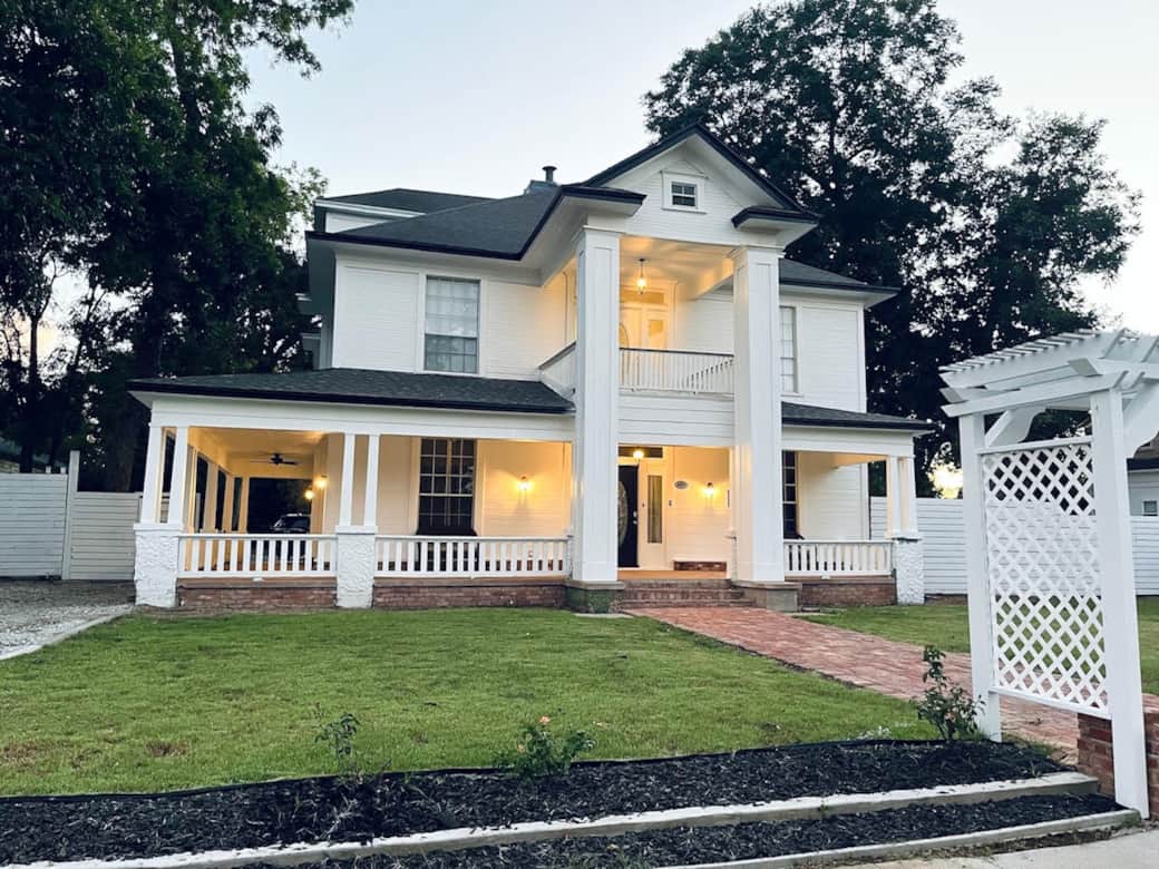 Rose Haven House Front Large Yard Porch