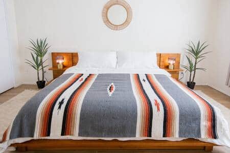 [BEDROOM 1]King size bed with extra plush mattress.