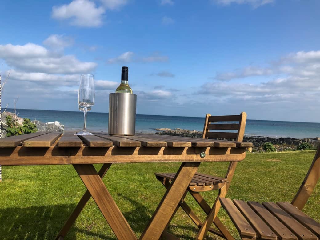 Enjoy time at the gardens edge overlooking the Irish Sea