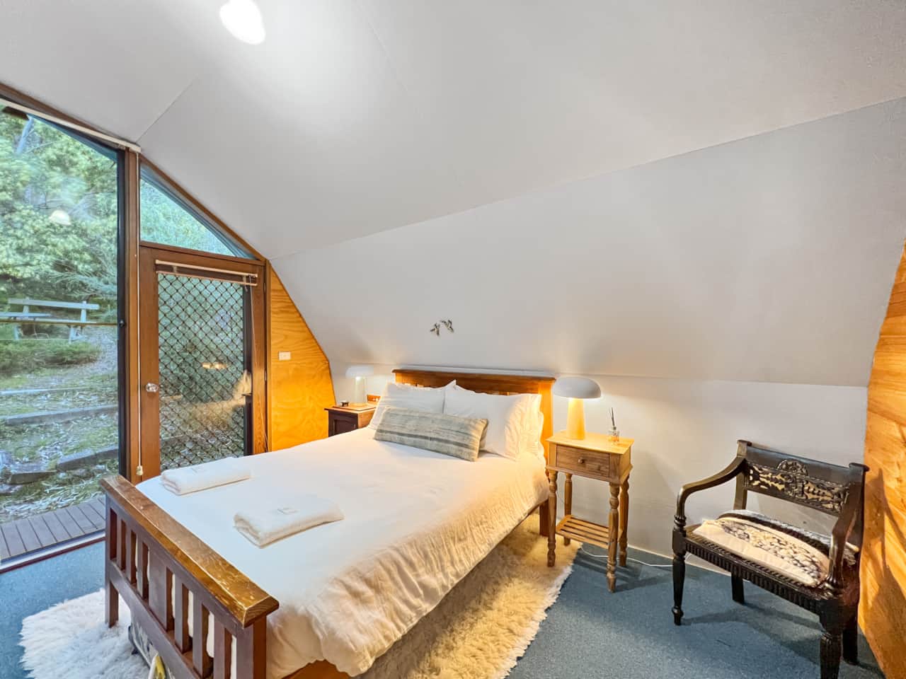 Experience tranquility in the main bedroom with National Park views, creating a delightful retreat.