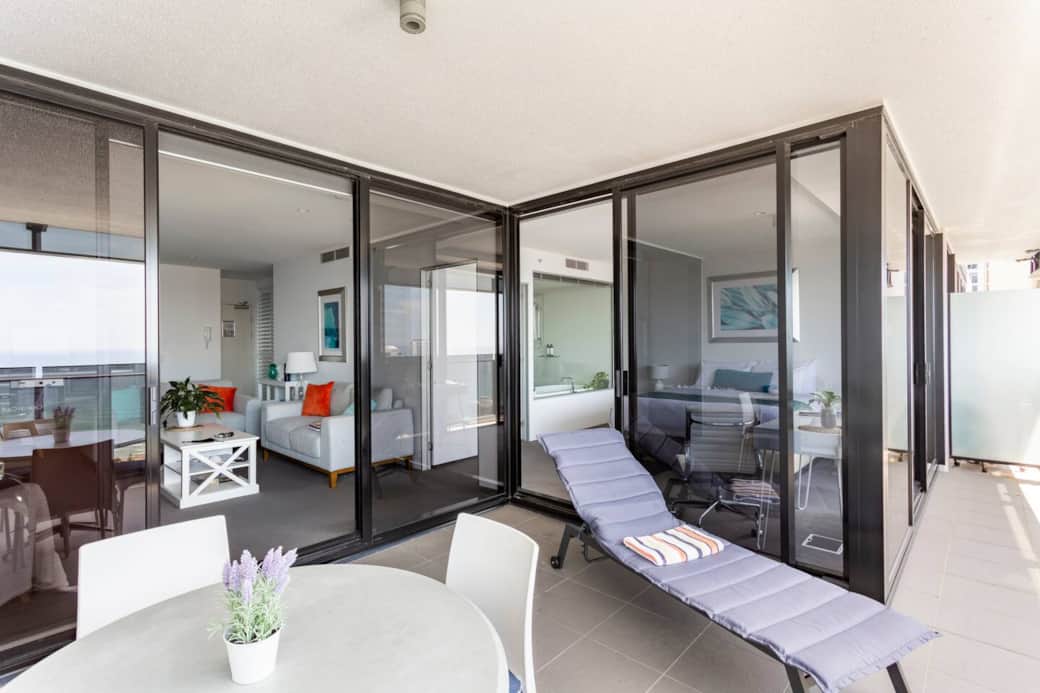Balcony / Living and Bedroom