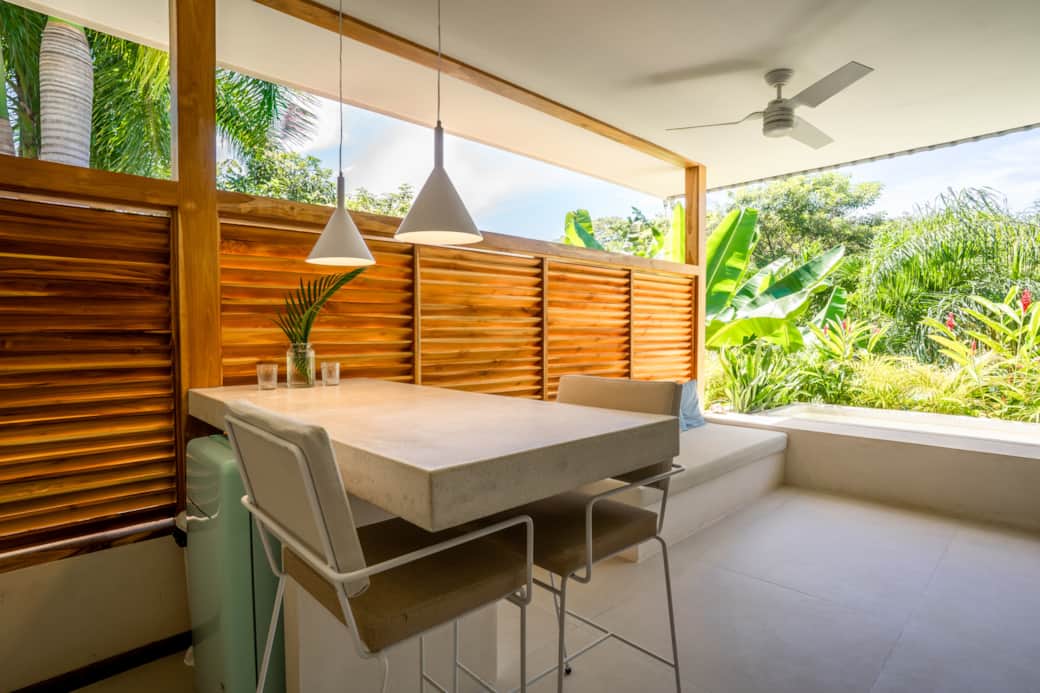 Outdoor dining space