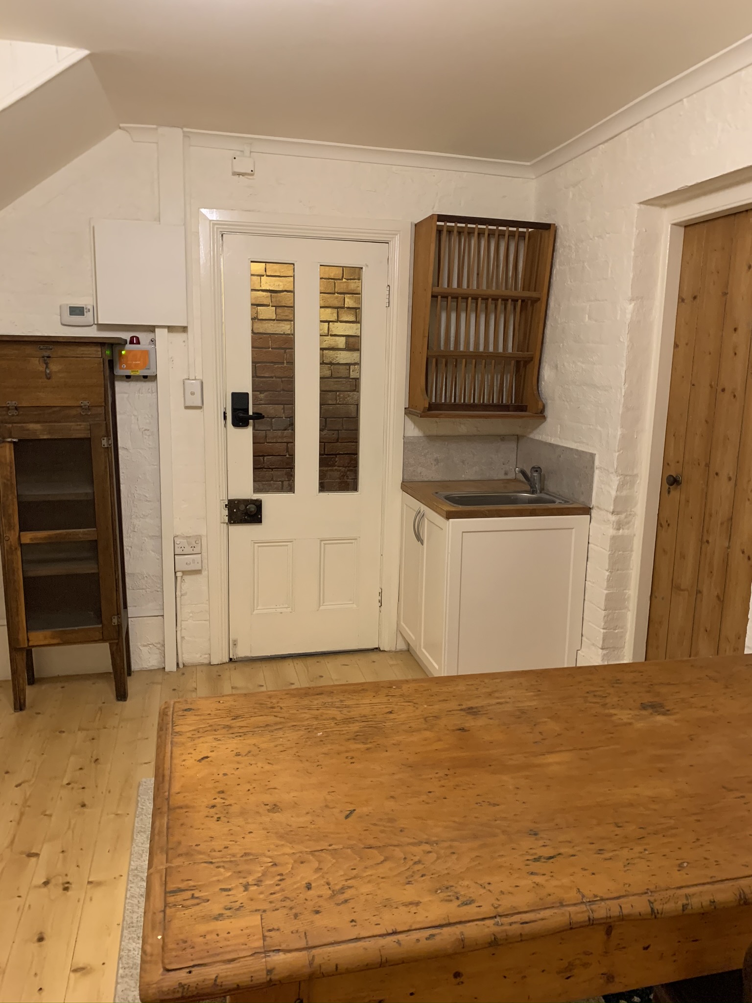 Downstairs outside entry