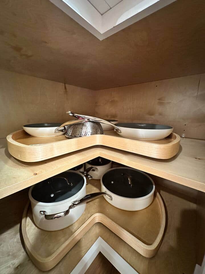 The kitchen is stocked with Green Pan ceramic cookware for your health. Free of PFAS, PFOA, lead, and cadmium. 