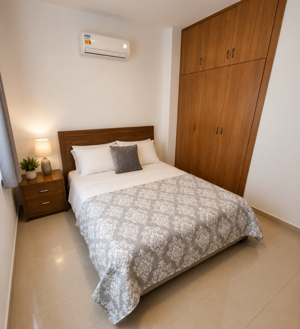 Double bedroom with ac