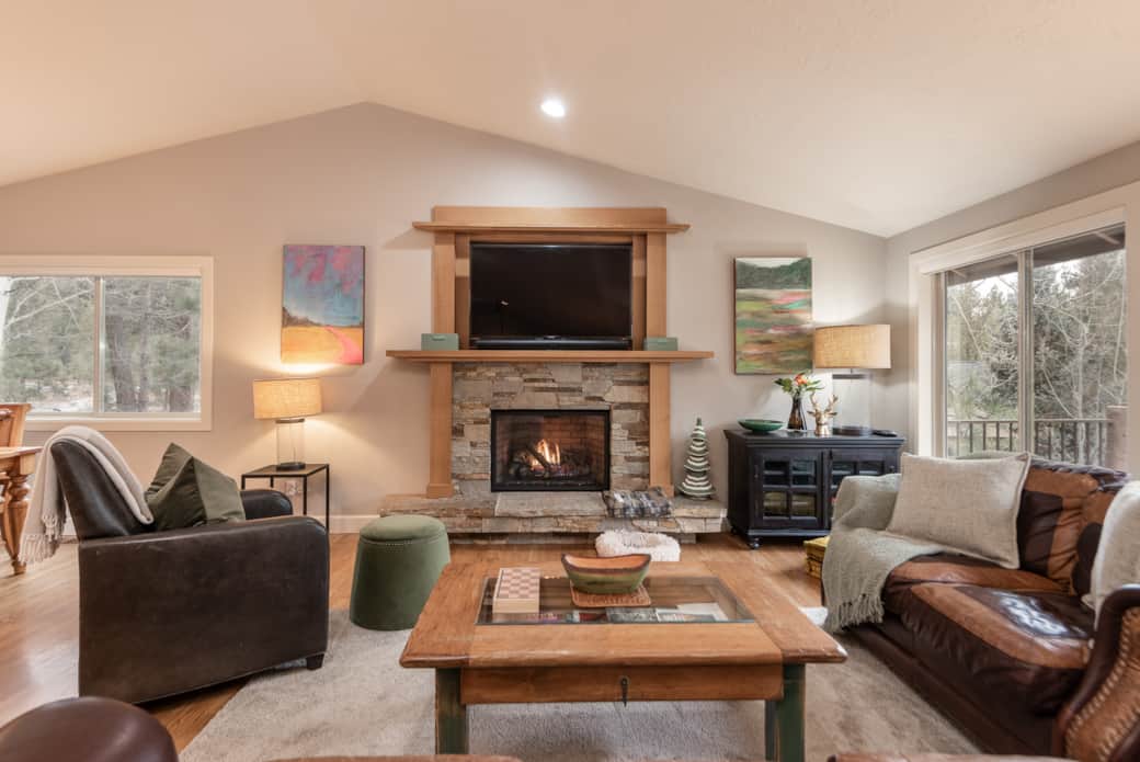 Settle in here with room to relax. Open concept with living, dining & kitchen open to 2 huge decks. 