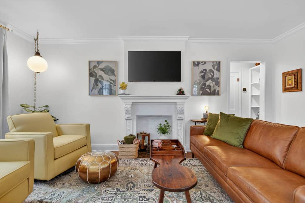 Open and bright living area with blackout curtains for movie night! Open and bright living area with blackout curtains for movie night!