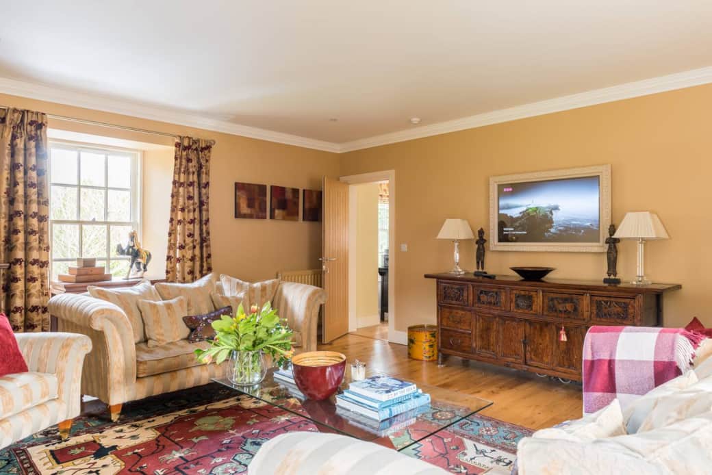 Our Drawing Room, situated one level up, with TV