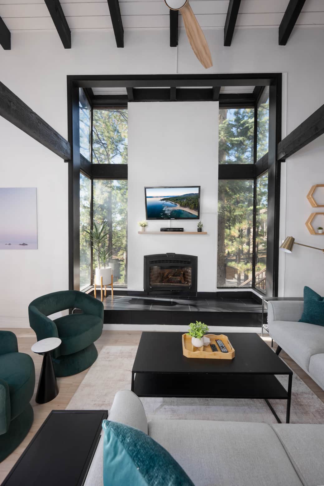 View of Fireplace in living room