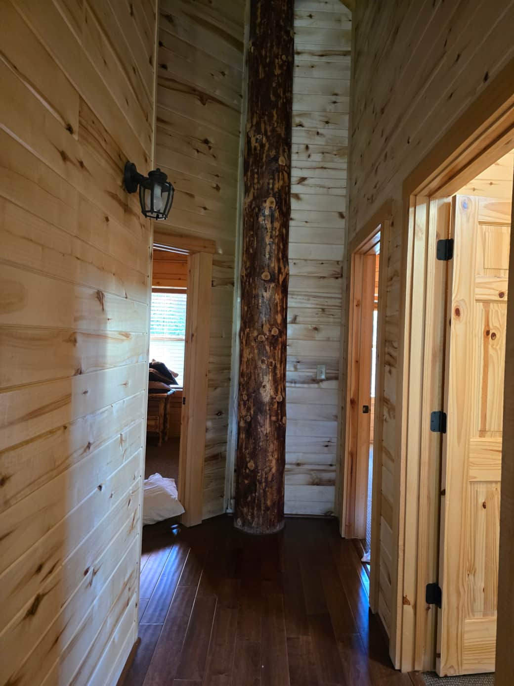 Bedroom entrances upstairs lodge