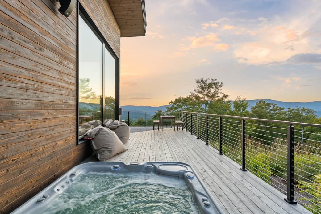 Sky zen outdoor hot tub