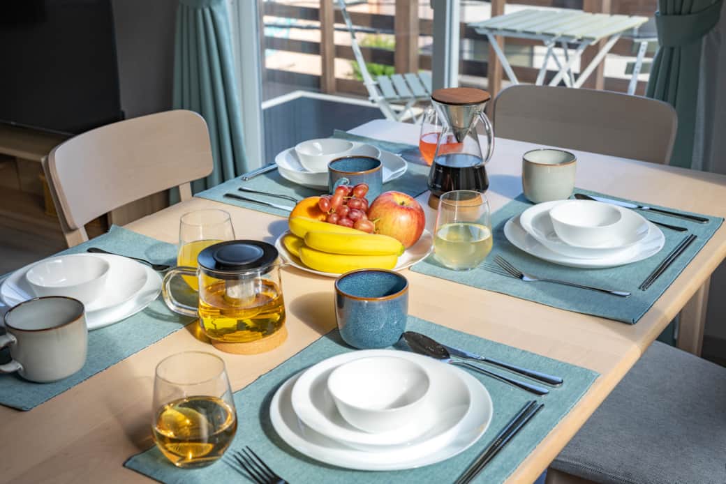 Shichirigahama family breakfast setting