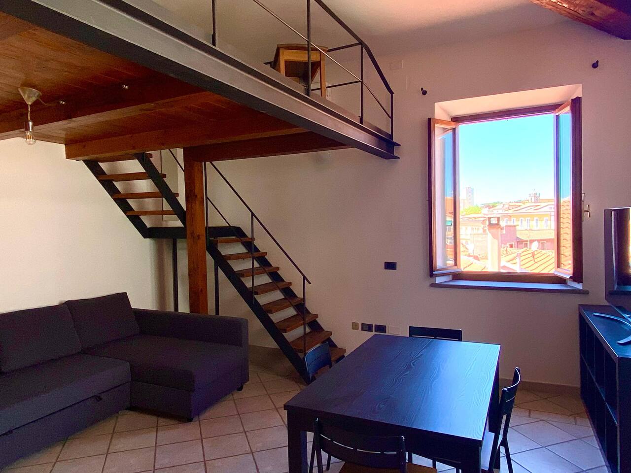 Salotto con divano letto