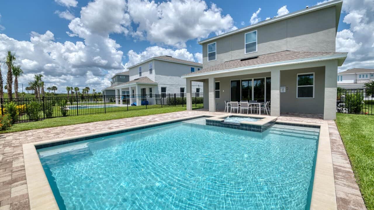 poolside villa view