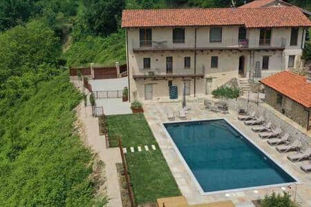 Aerial view of Villa Bracchi