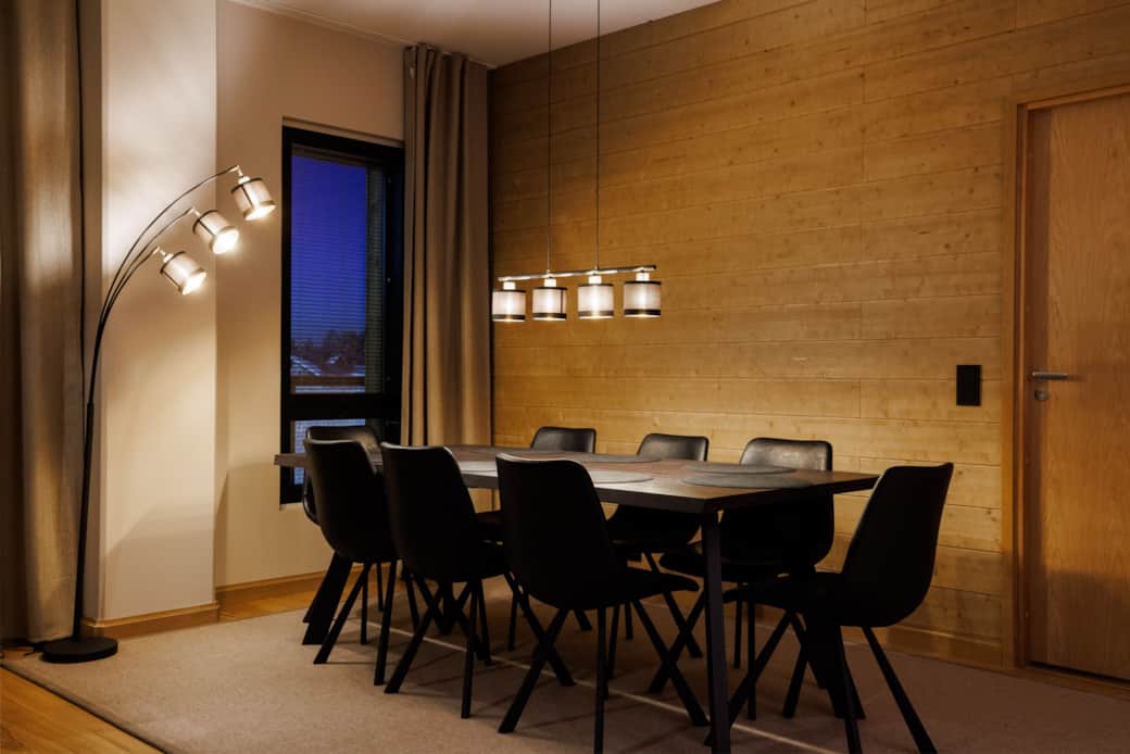 The dining area