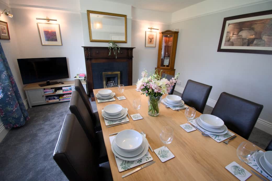 Spacious dining area perfect for meals together and entertaining