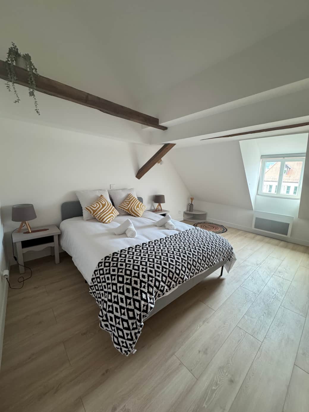 Grande chambre lumineuse avec lit 160