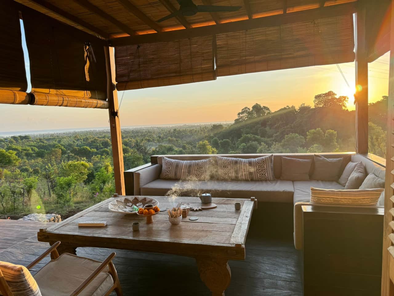 sunrise  views from the cozy terrace