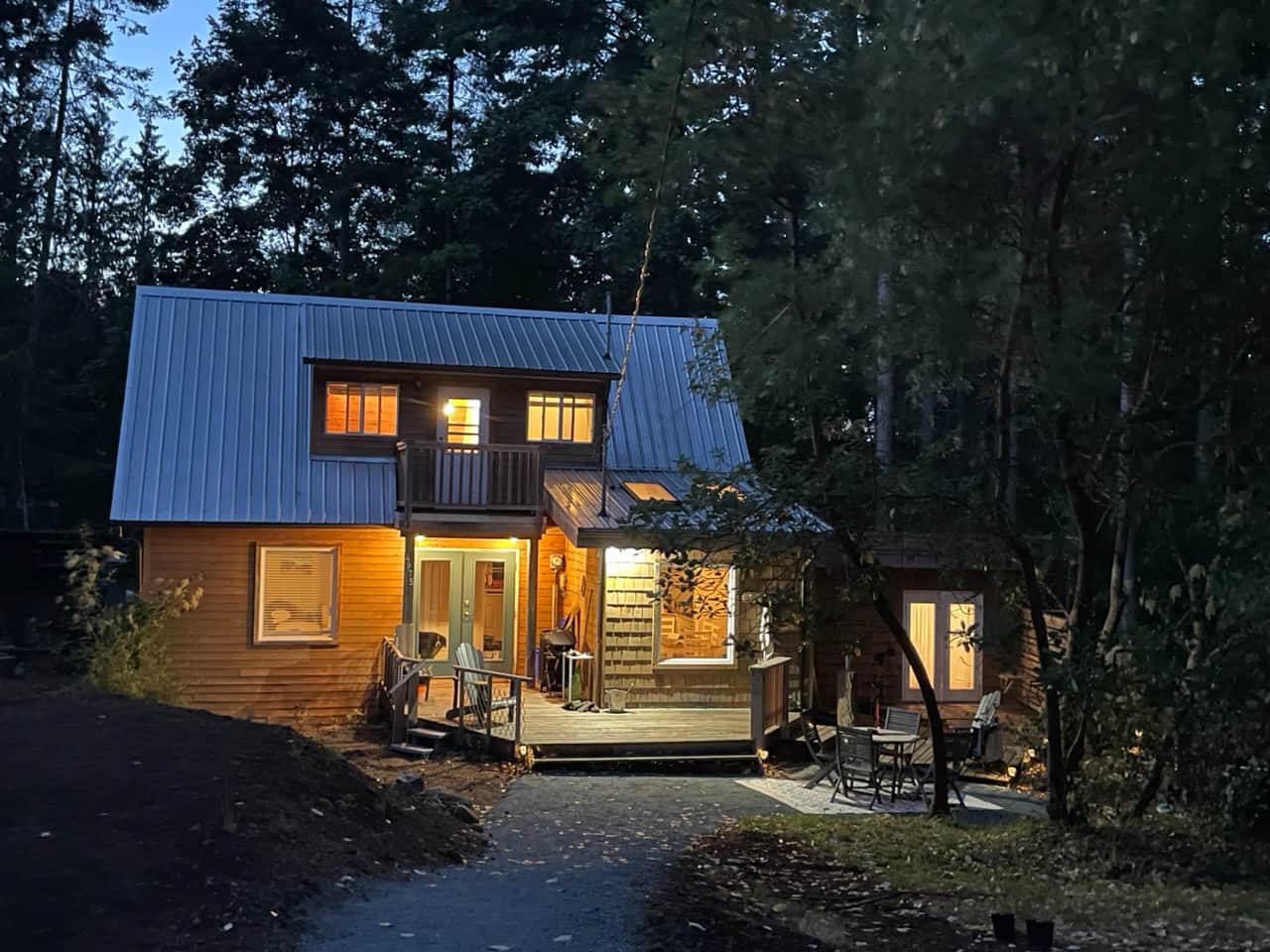 Front of Home at Night