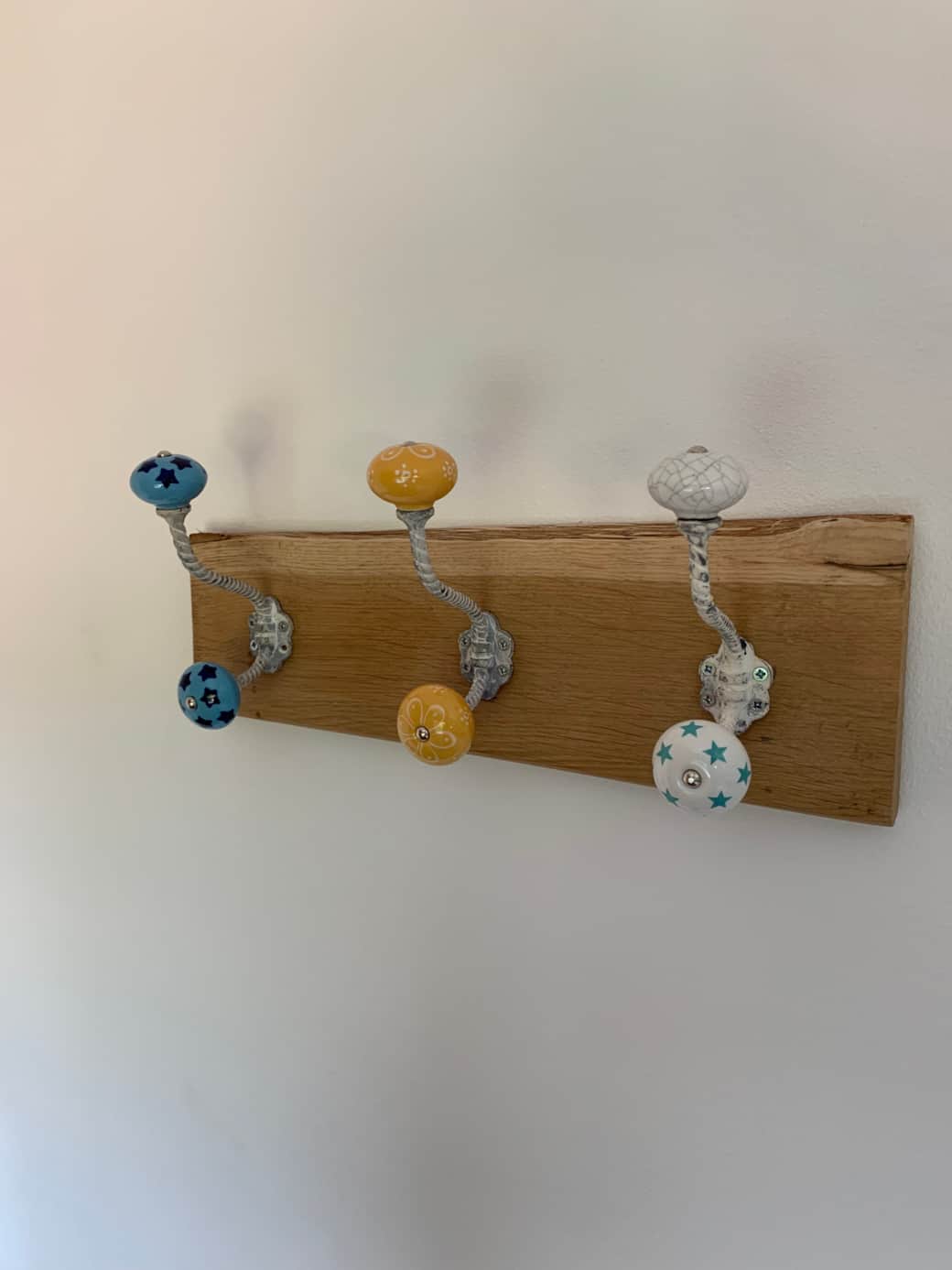Hand-made hangers for the 3rd bedroom.