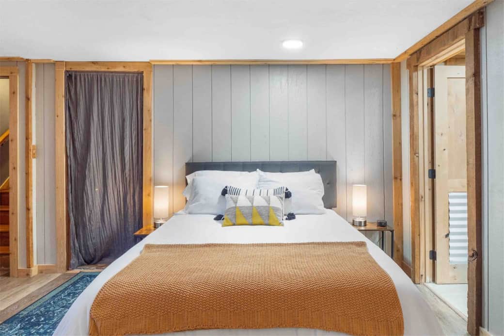 There is a laundry room in the downstairs bedroom for your use. 