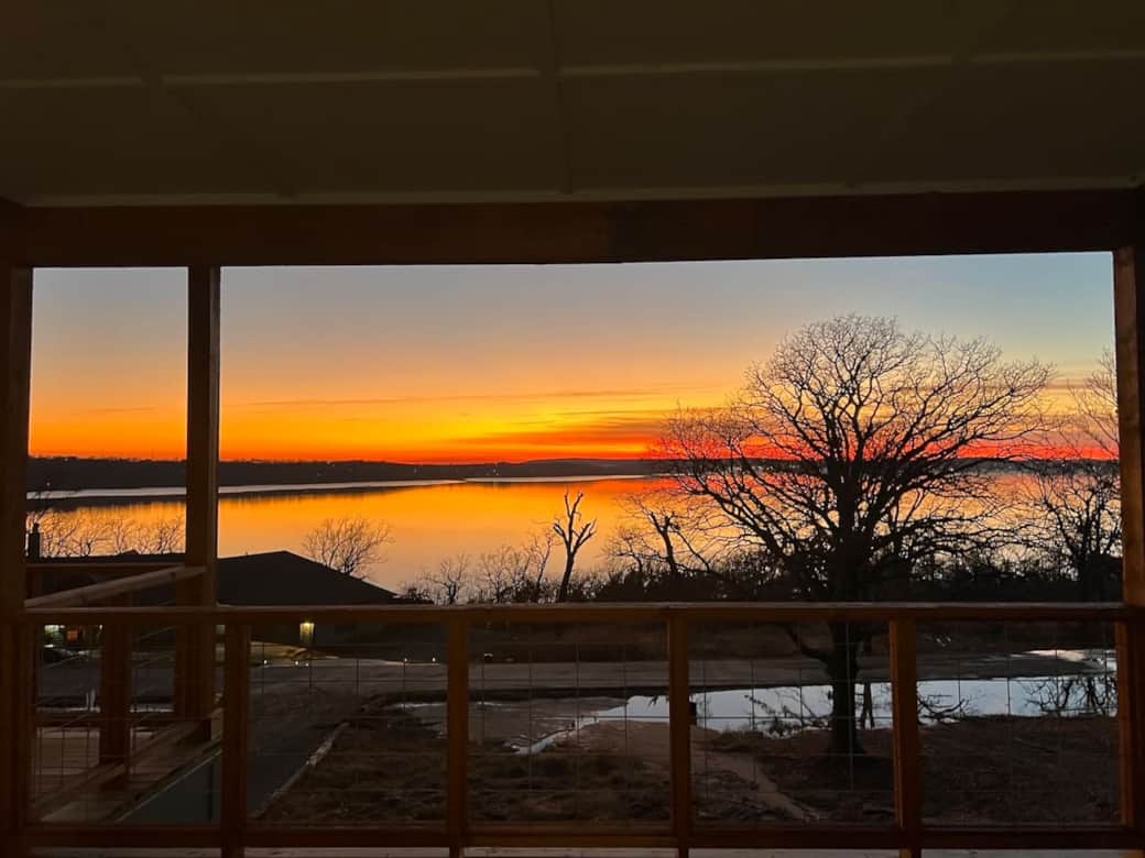 At sunset, the views from the balcony are spectacular!