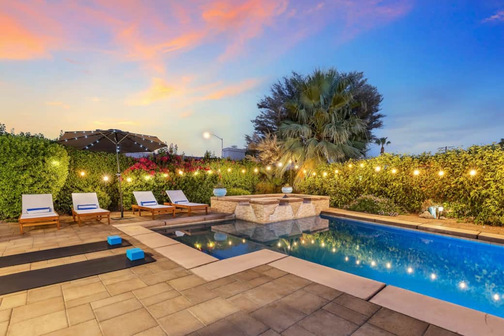 Whether sunbathing or sipping wine by the fire, this setup delivers