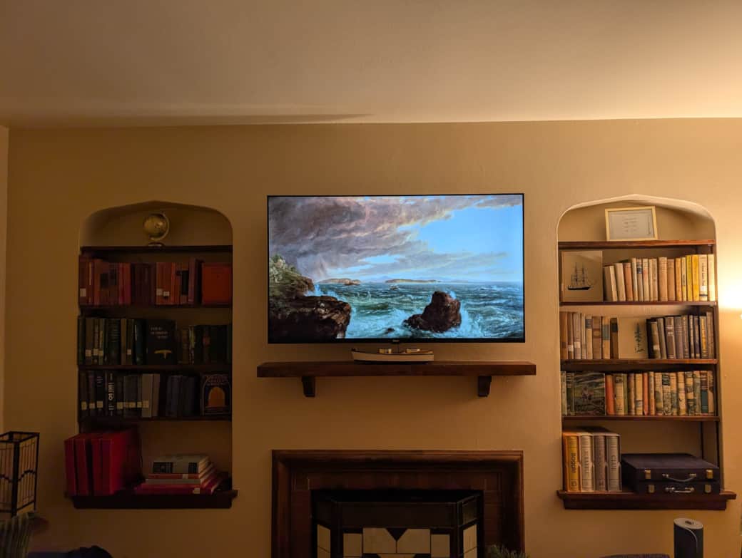 Cozy up in the living room with historic charm