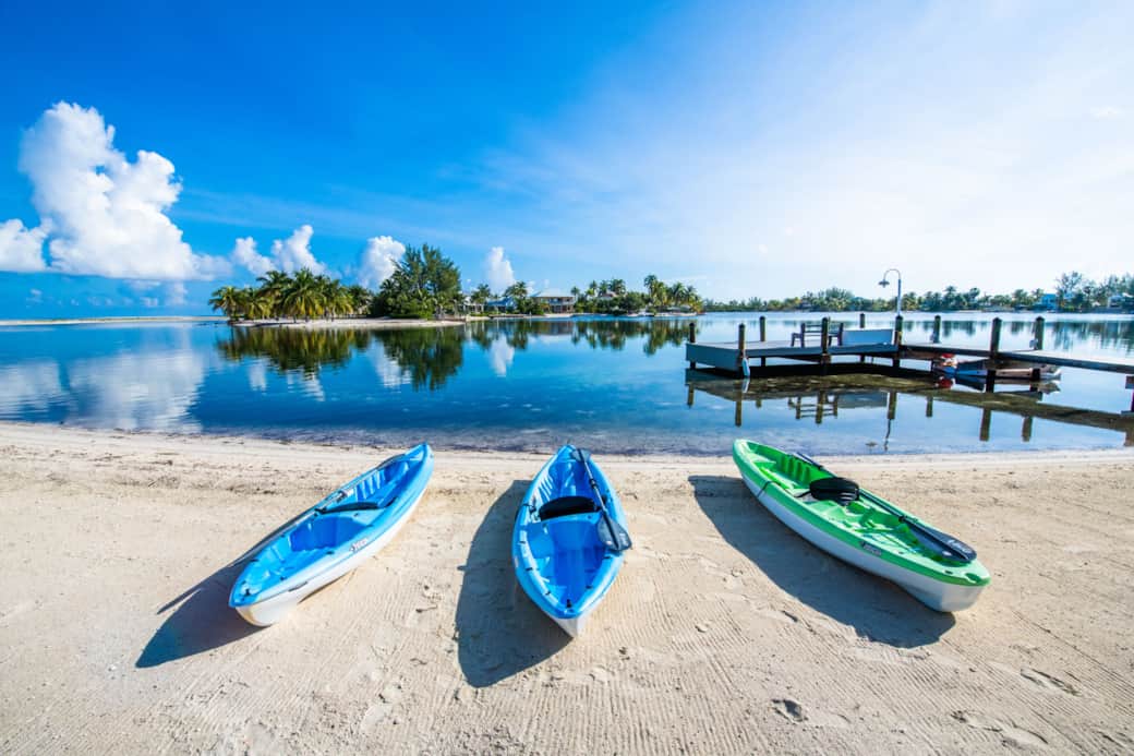 Kayaks and dock