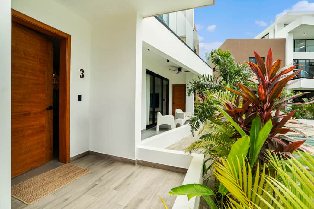 Encuentro beach luxury condo entrance Encuentro beach luxury condo entrance