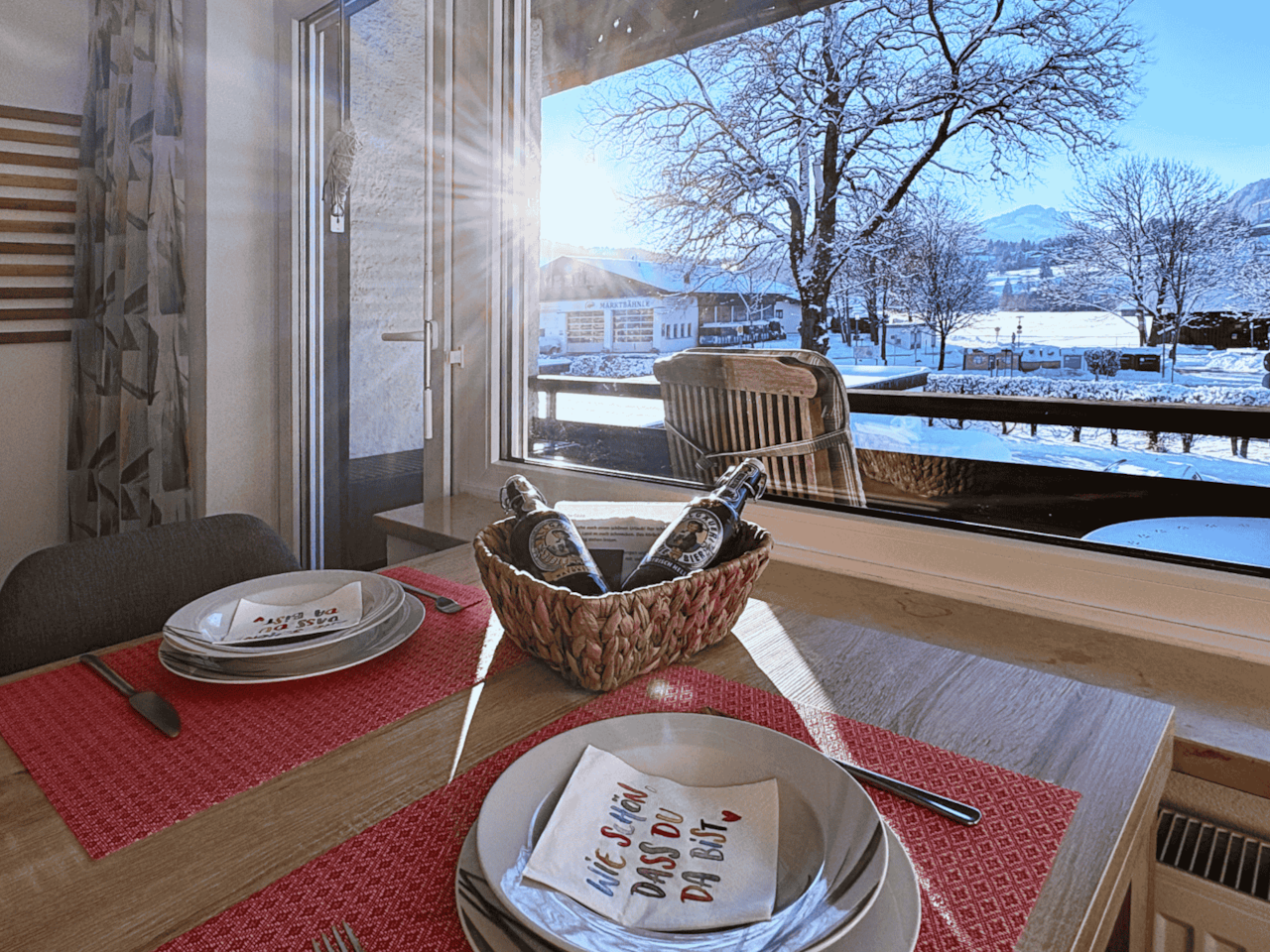 Dining table with a great view