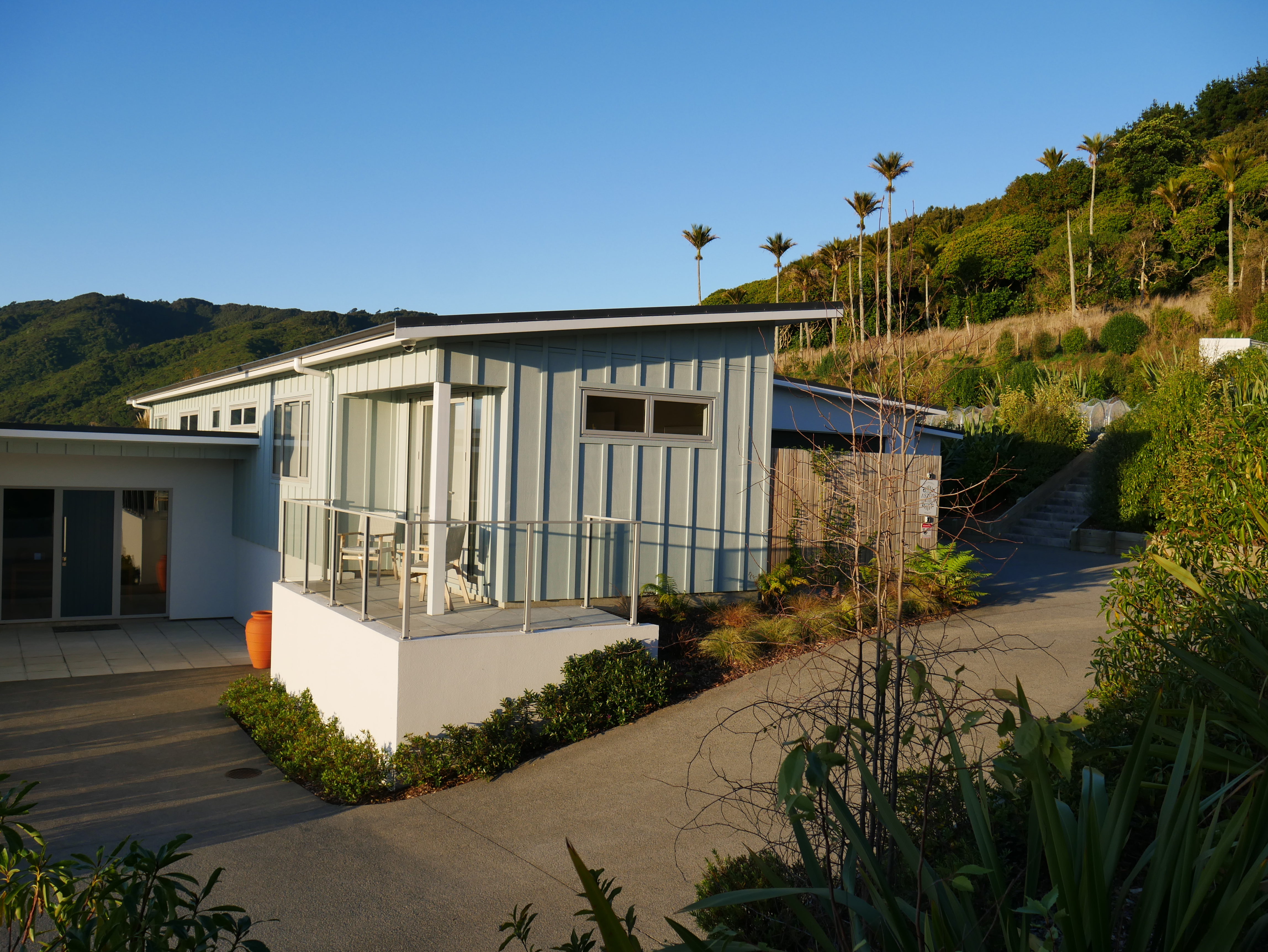 Looking towards the Guest Wing with private entrance