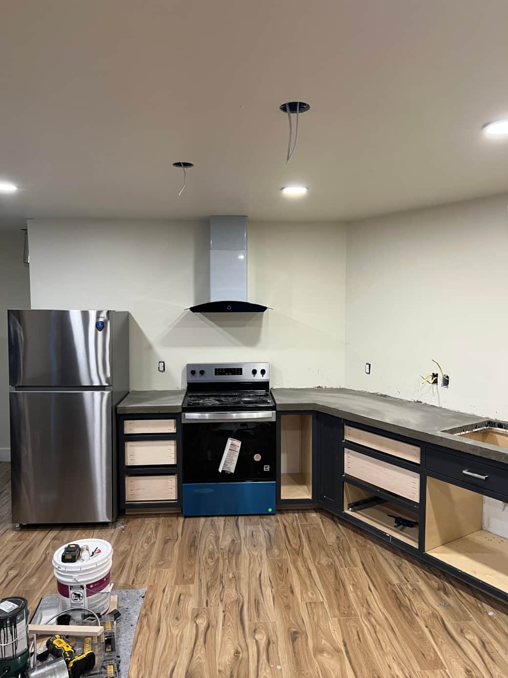 Kitchen under construction