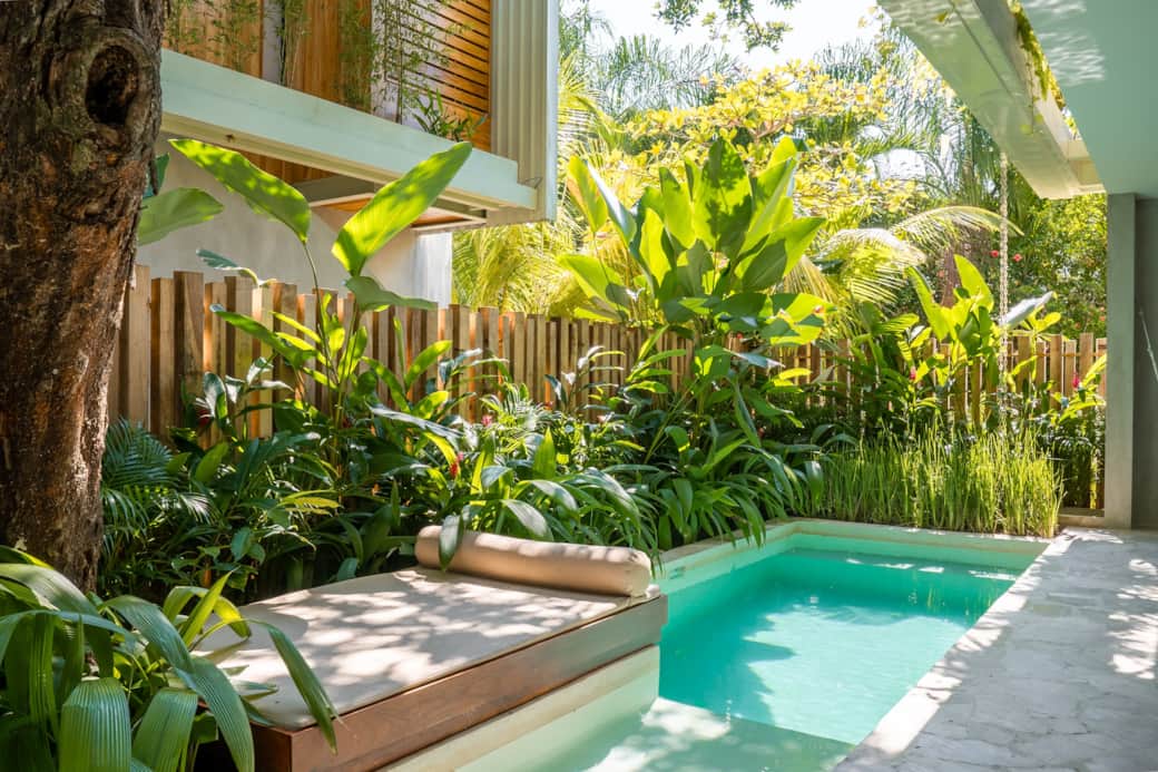Private terrace with pool