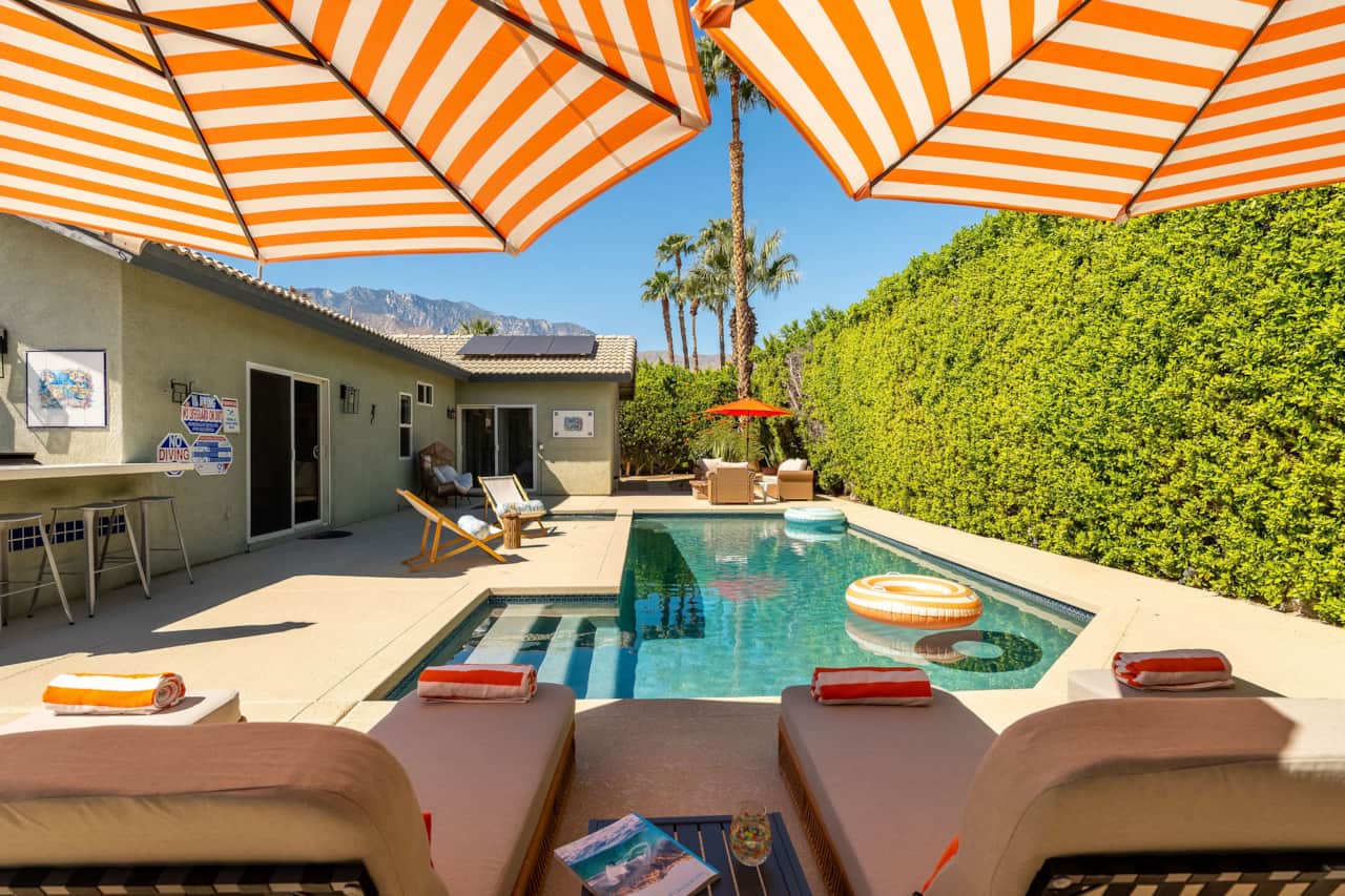 Mountain views from pool deck