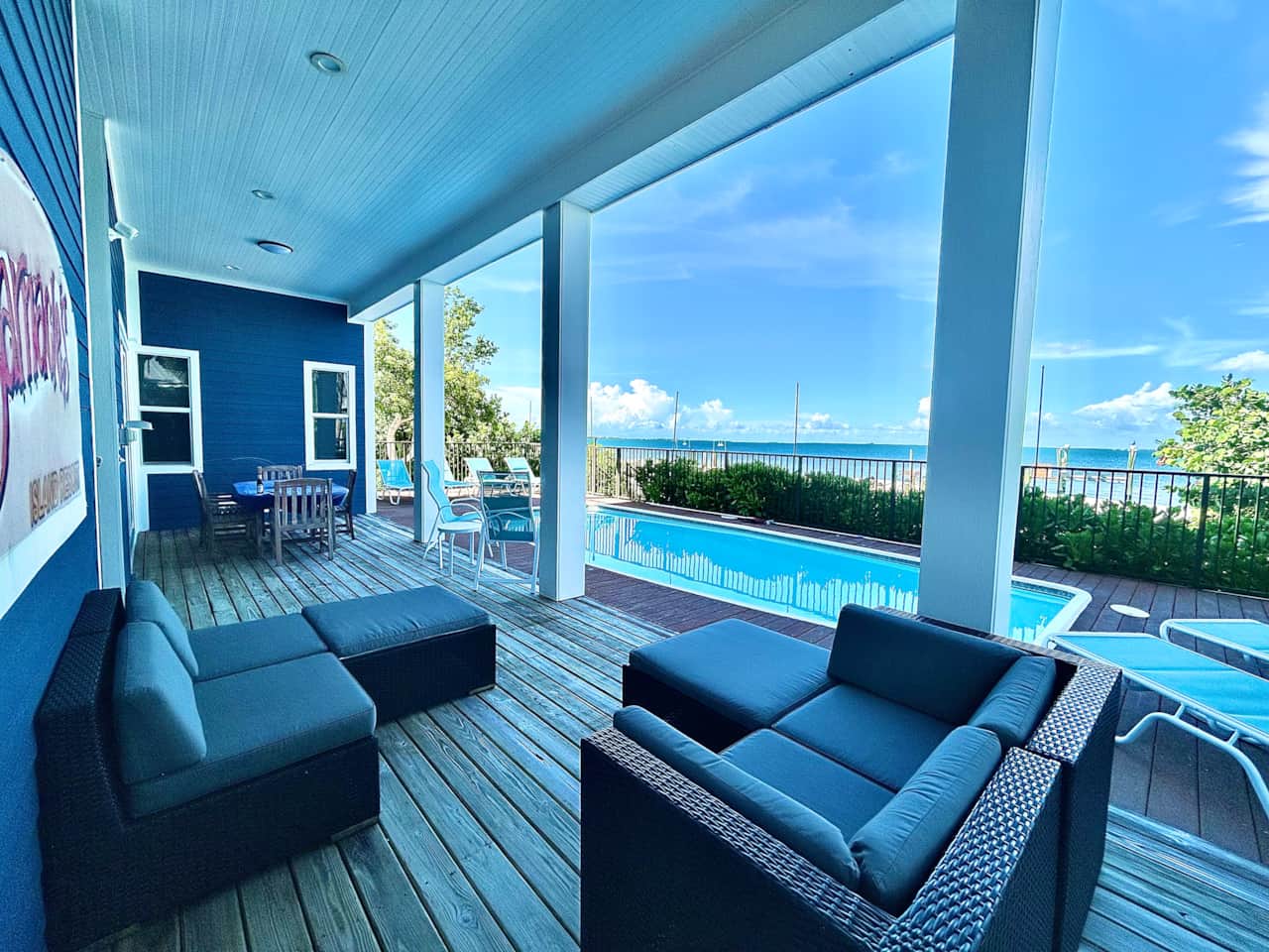 Pool seating area