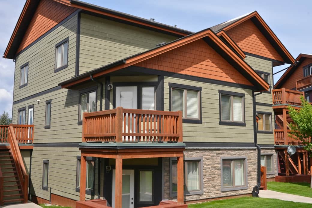 Building with parking space 
