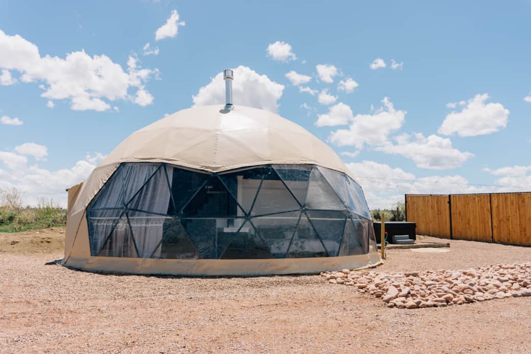 Outside View of the Beige Dome
