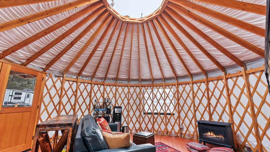 Yurt 1 Interior Wide Angle View