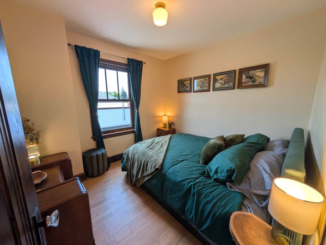 The cozy forest room with vintage furniture and art