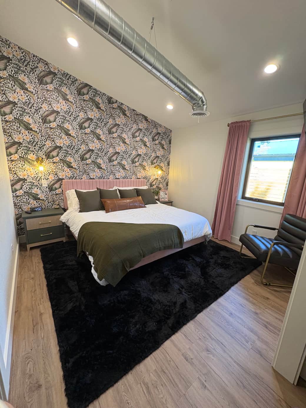 King Bamboo Bedroom with TV  & custom dressers/nightstands.  Amazing comfort!