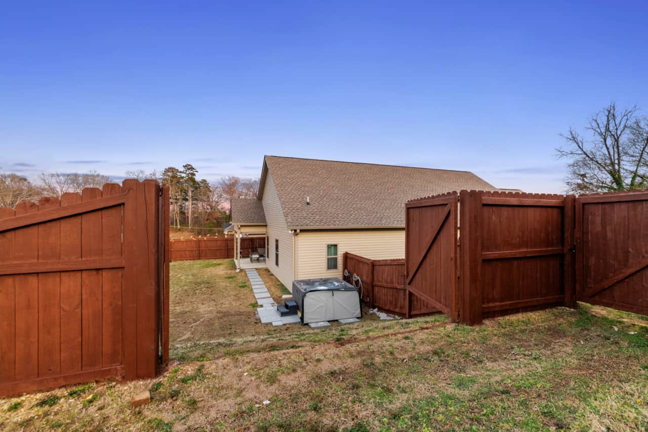 LARGE Backyard with 12 ft. opening between to make 1 BIG Backyard