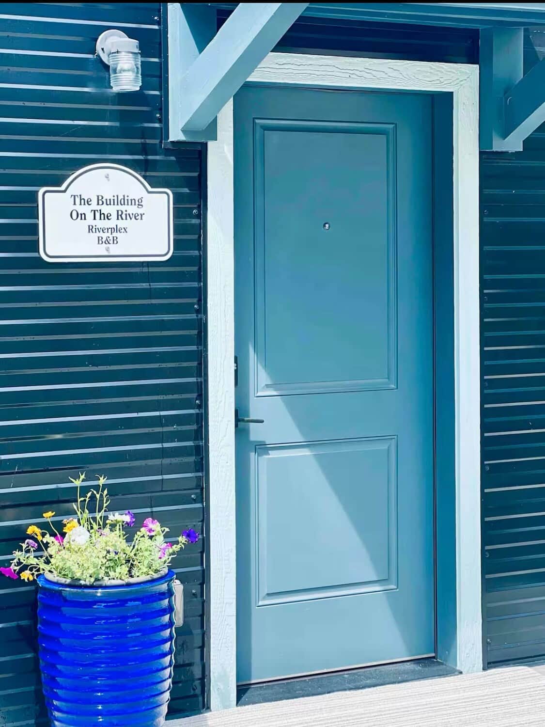 Front door of B&B unit. Keypad coded entry