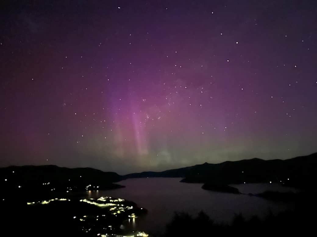 Aurora - Akaroa Harbour view