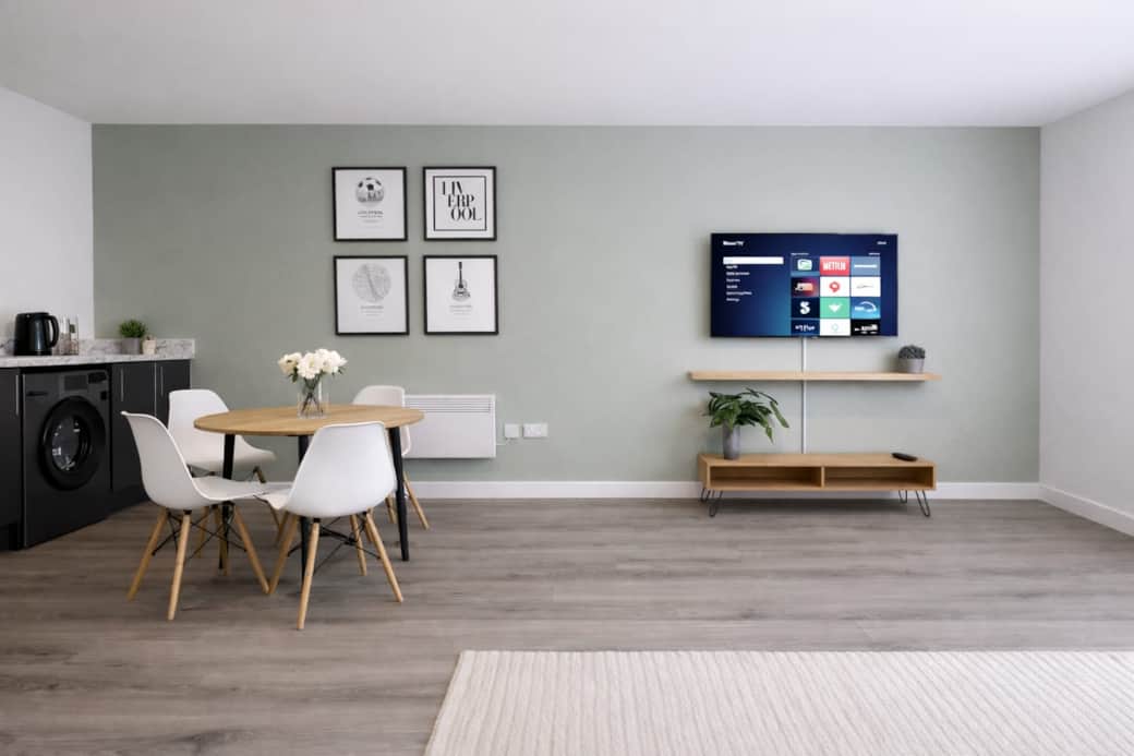 Calm and clean living area for your relaxation