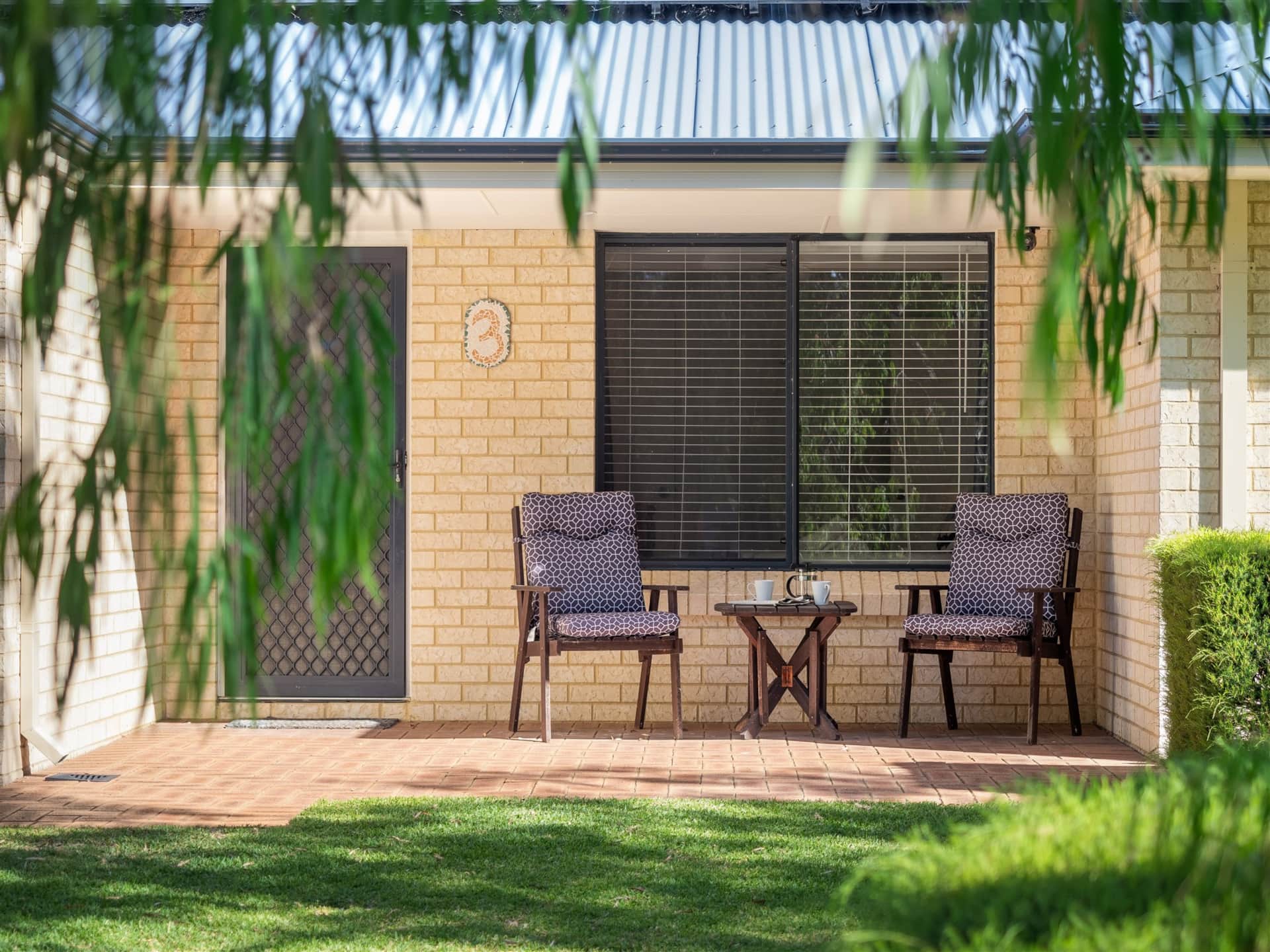 Private porch overlooking natural bushland Private porch overlooking natural bushland