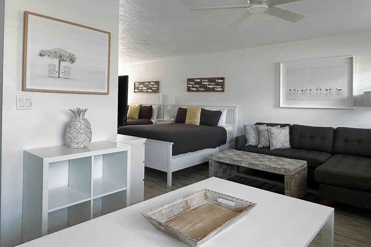 Unit #5 - ground floor and steps to the pool and beach.