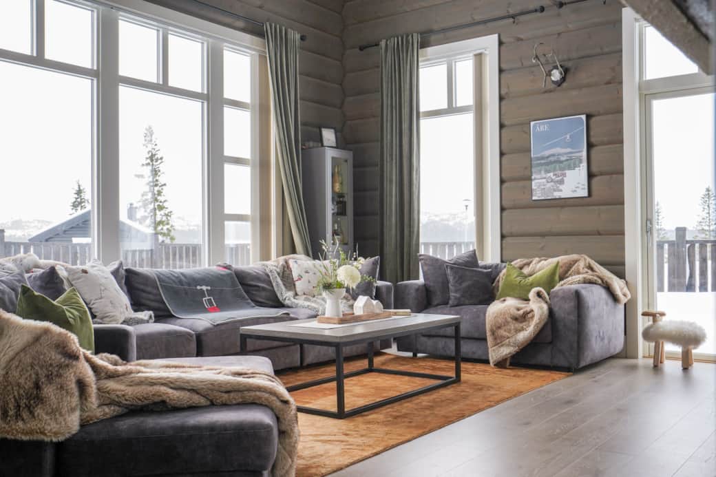 Vardagsrum med fantastisk utsikt. 