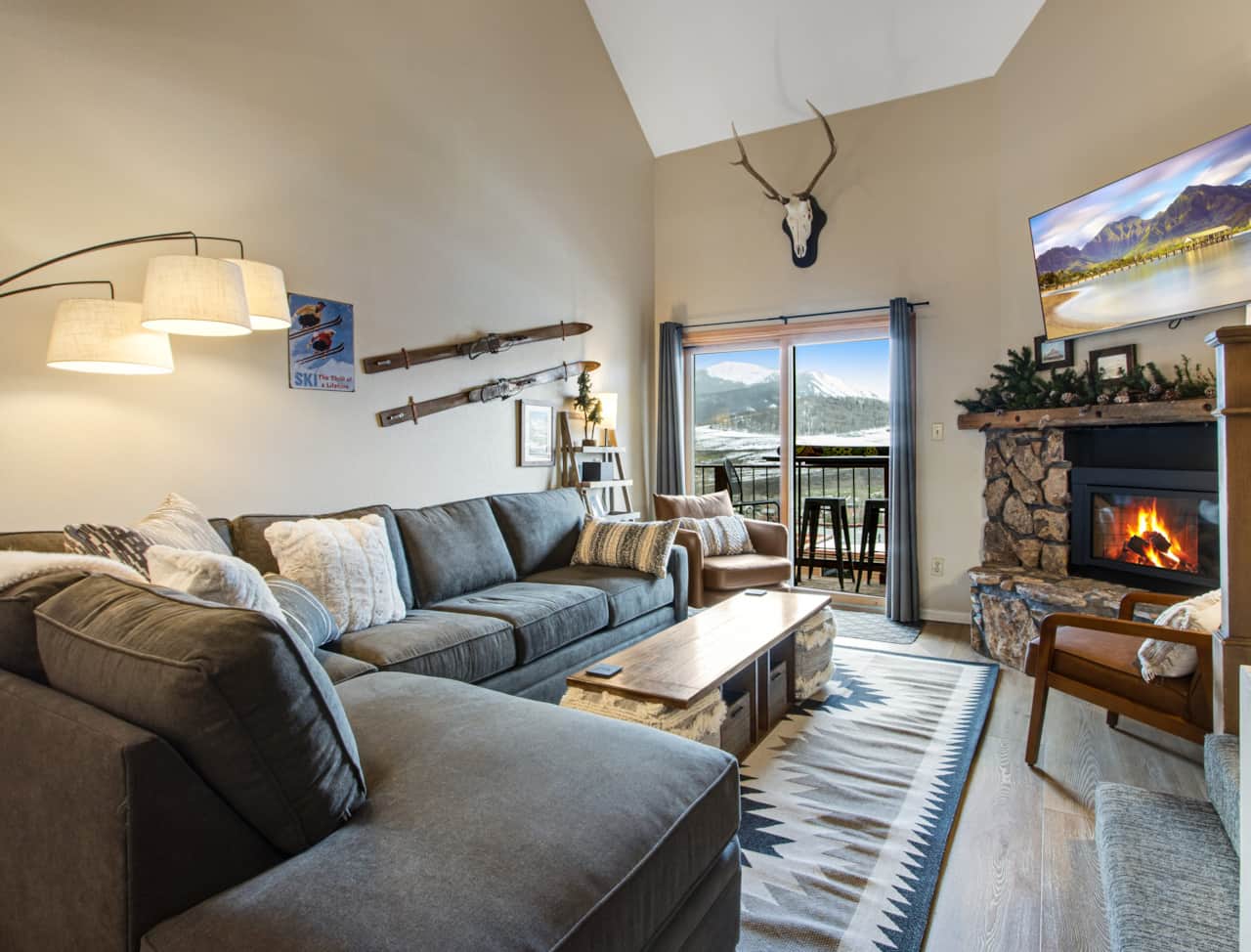 Views from living Room!  Enjoy Gas fireplace, Comfortable sectional that seats 5+, two additional cl